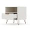 Manhattan Comfort Rockefeller 1.0 Nightstand, Off White and Nature 101GMC3 - alternate 9